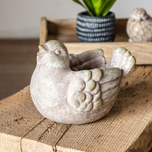 Singing Bird Cement Pot, The Feathered Farmhouse
