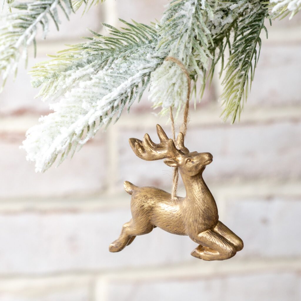 Resin Deer Ornament, The Feathered Farmhouse