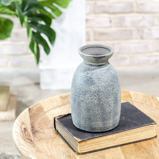 Grey Wash Deco Vase, The Feathered Farmhouse