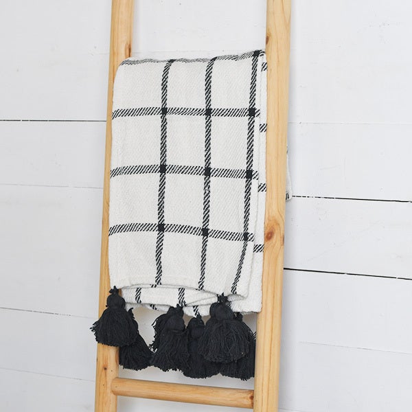 Black + White Check Throw, The Feathered Farmhouse