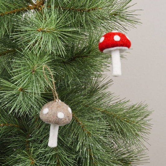 Felt Mushroom Ornaments