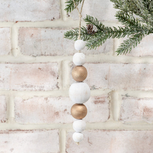 Wood Bead Ornament, The Feathered Farmhouse