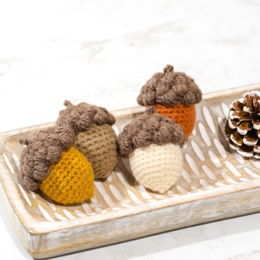 Knit Acorns, The Feathered Farmhouse