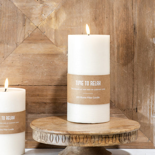 LED Pillar Candle, The Feathered Farmhouse