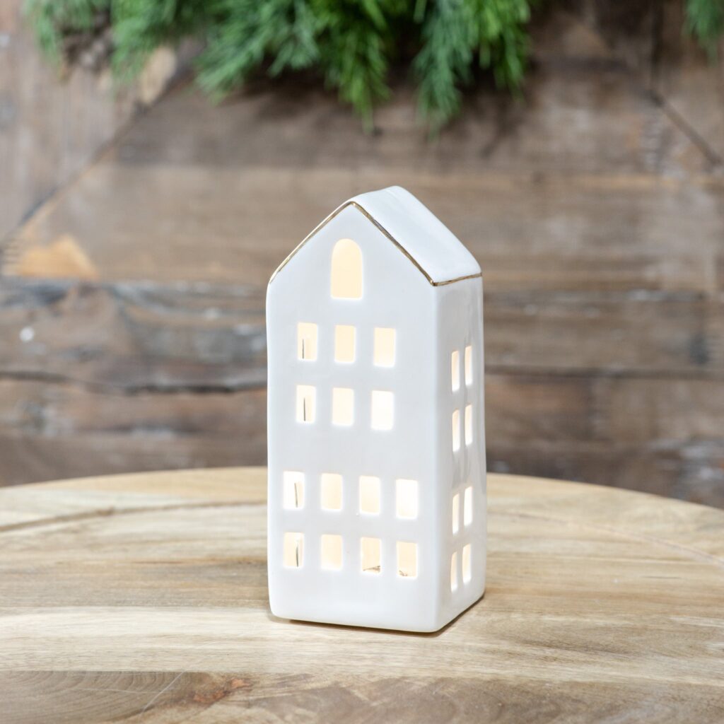 Ceramic Light Up City House, The Feathered Farmhouse