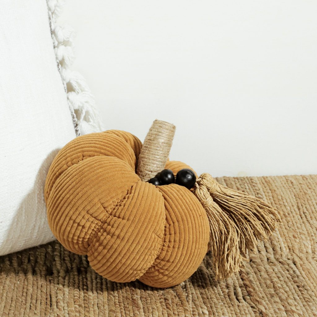 Brown Beaded Pumpkin, The Feathered Farmhouse