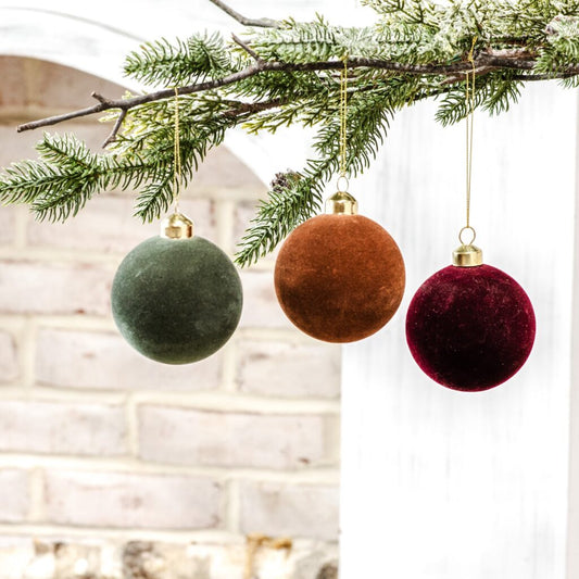 Velvet Ball Ornament, The Feathered Farmhouse