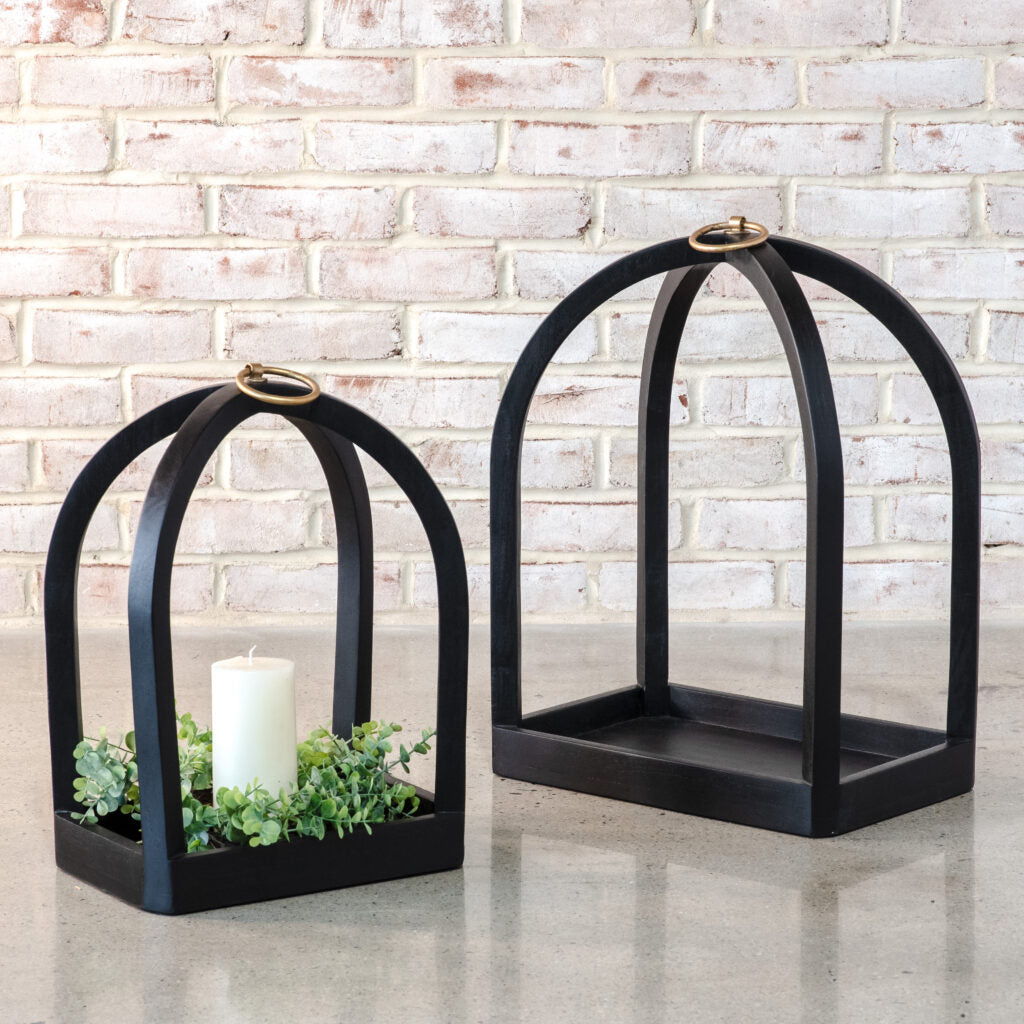 Black Wood Lanterns, The Feathered Farmhouse