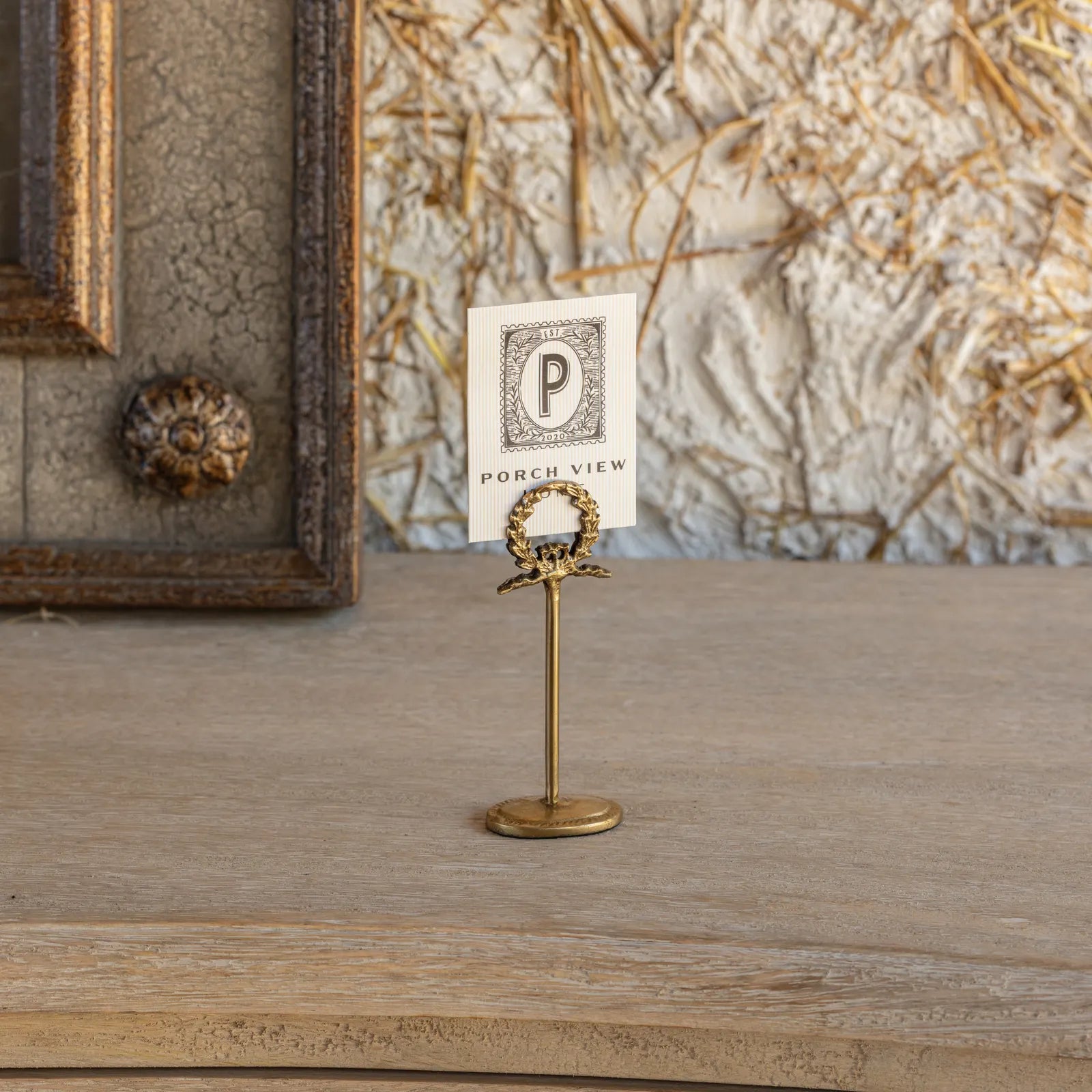 Antique Gold Place Holder, The Feathered Farmhouse