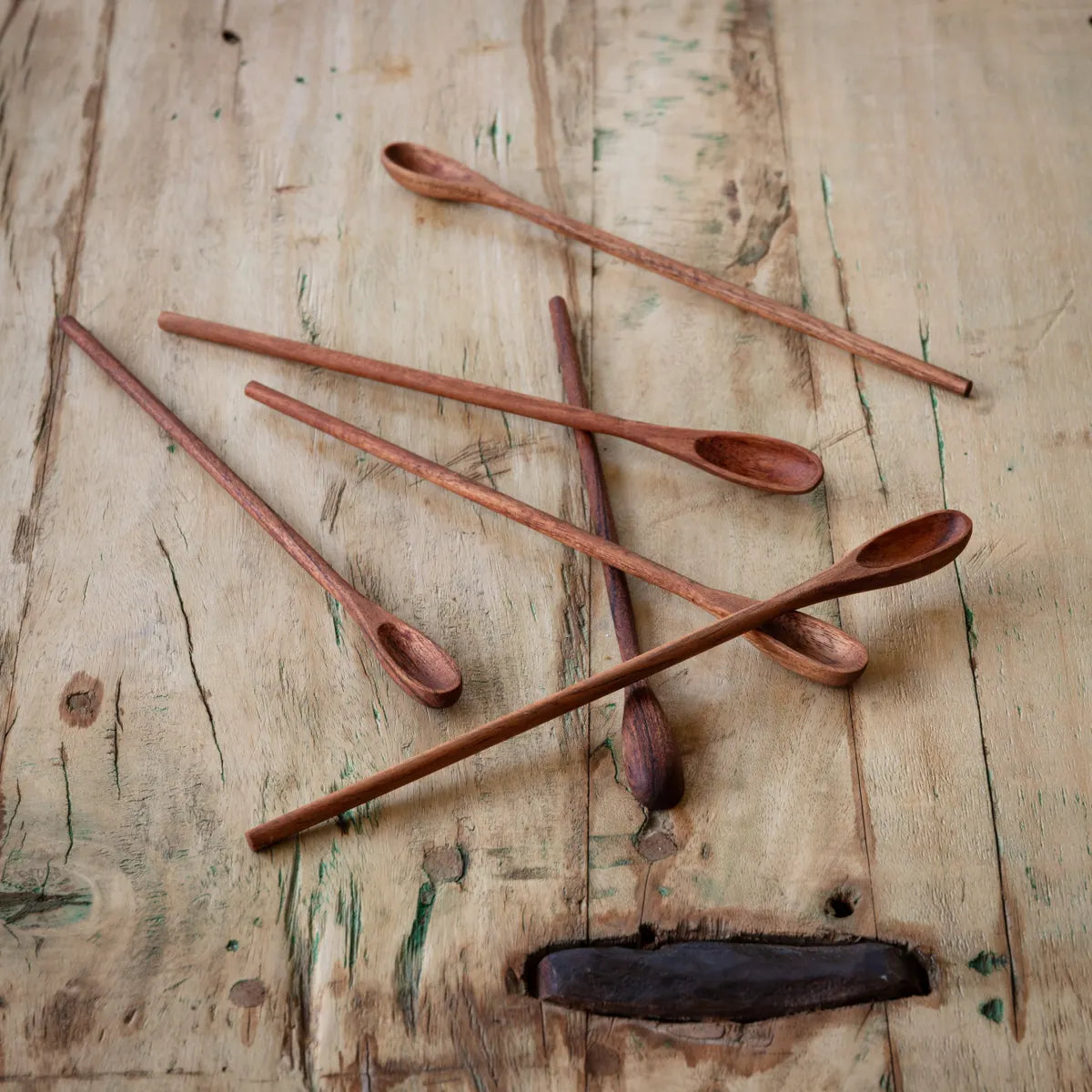 Wooden Ice Tea Spoons, Feathered Farmhouse