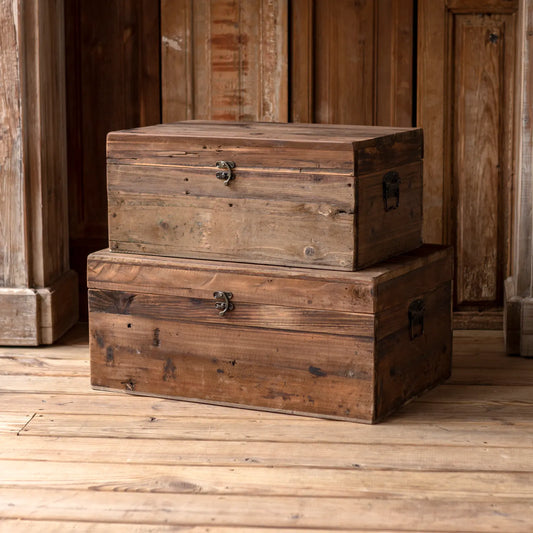 Wooden Trunks, The Feathered Farmhouse