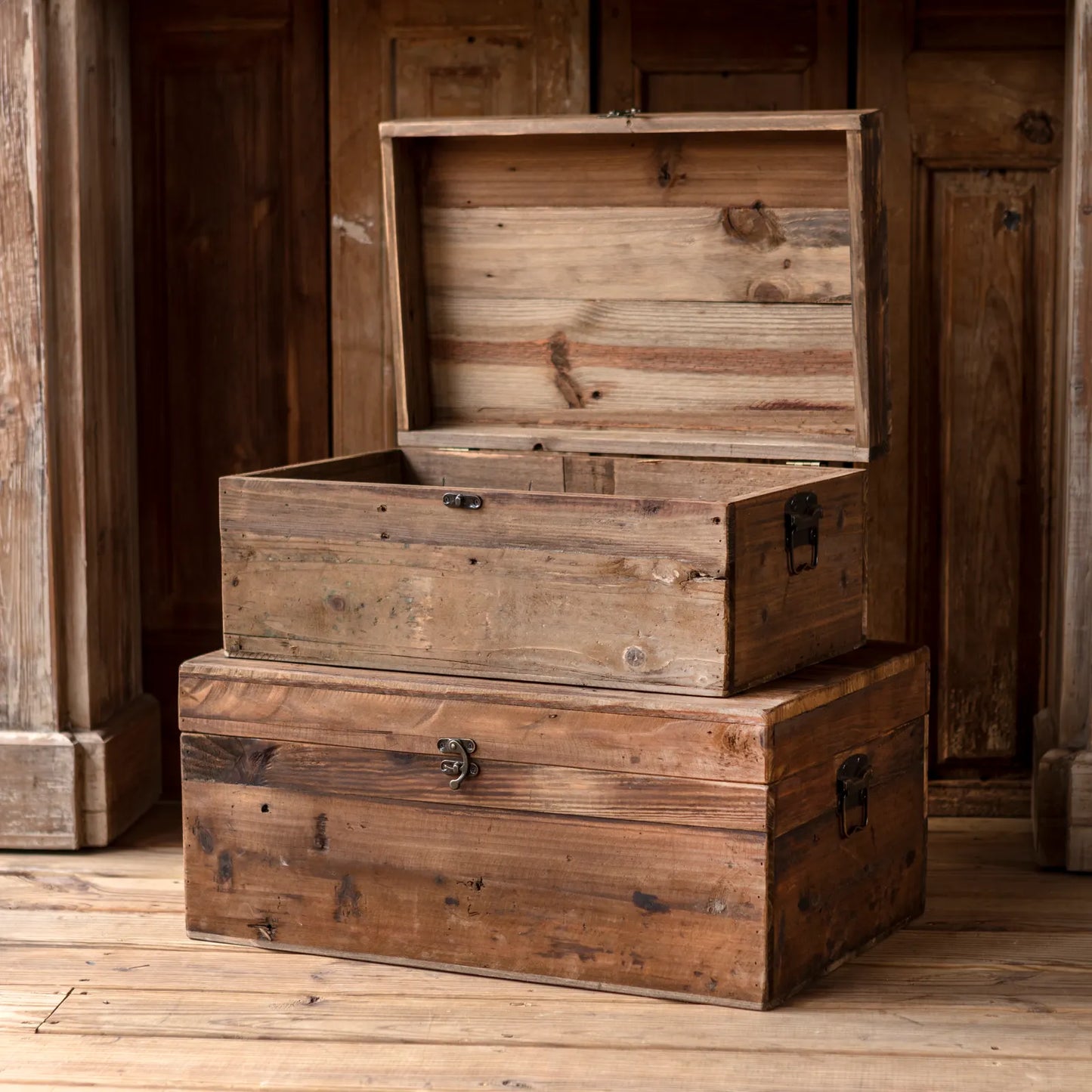 Wooden Trunks, The Feathered Farmhouse