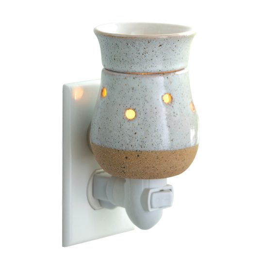 Rustic White Pluggable Fragrance Warmer, Feathered Farmhouse