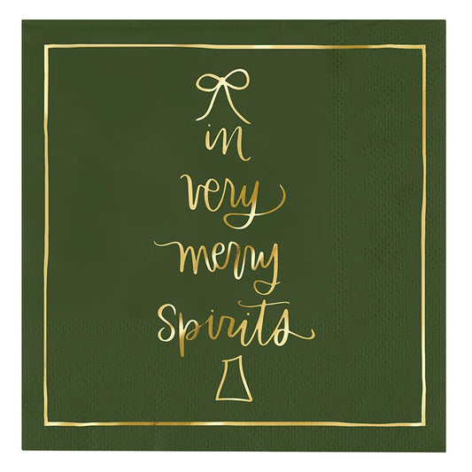 Merry Spirit Cocktail Napkins, Feathered Farmhouse
