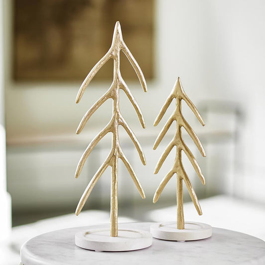 Gold Metal Tree, Feathered Farmhouse