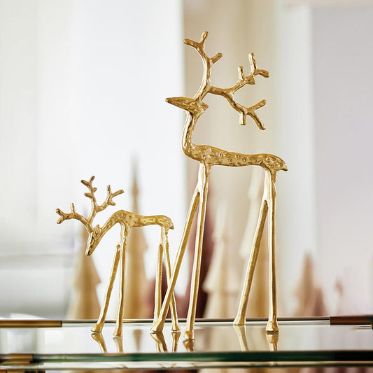 Gold Iron Deer, Feathered Farmhouse