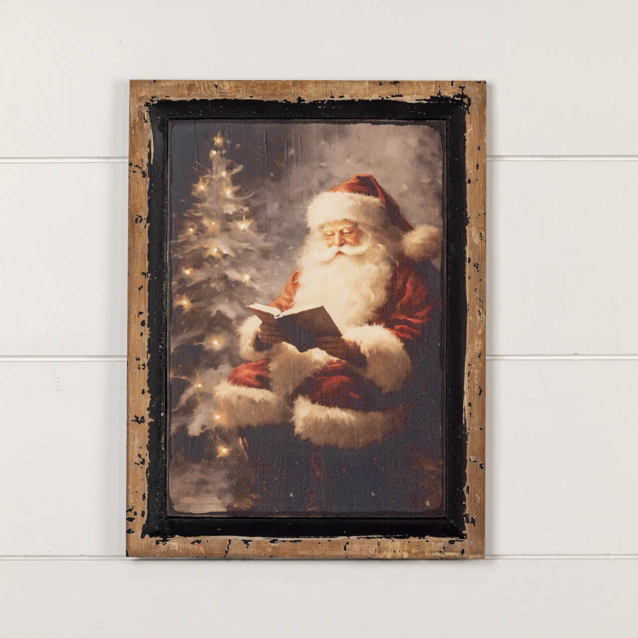 Reading Santa Print, Feathered Farmhouse