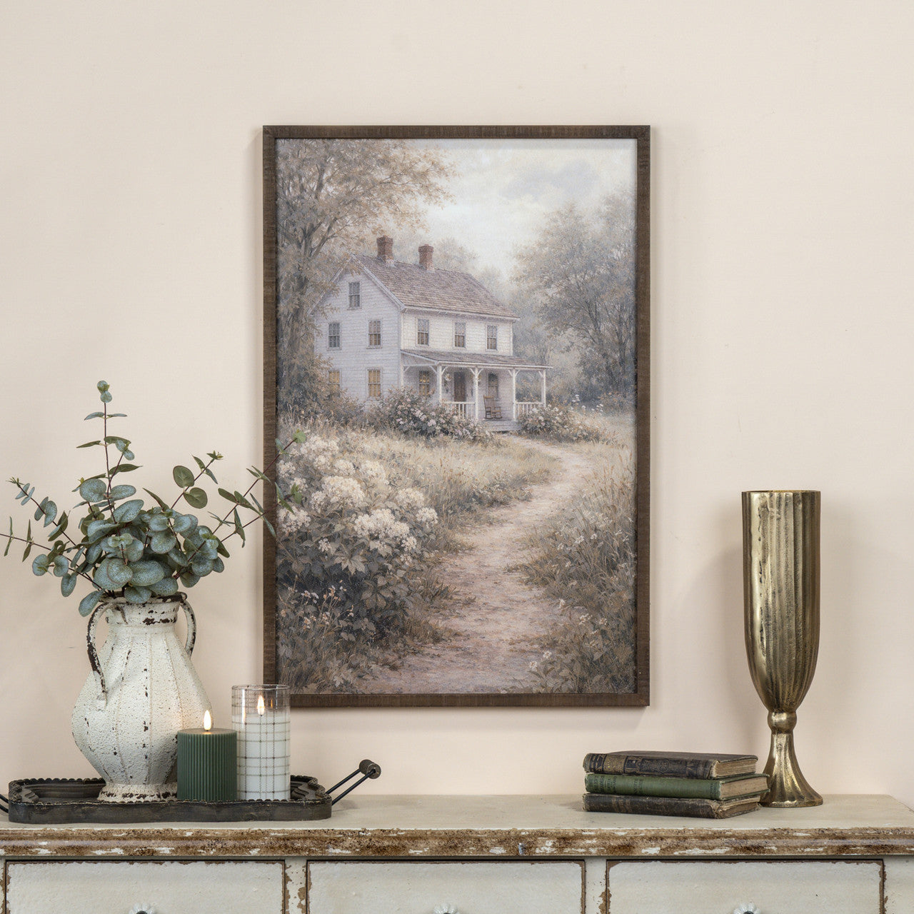 Forest Cottage Print, Feathered Farmhouse