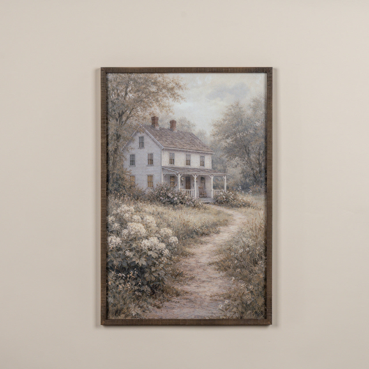 Forest Cottage Print, Feathered Farmhouse