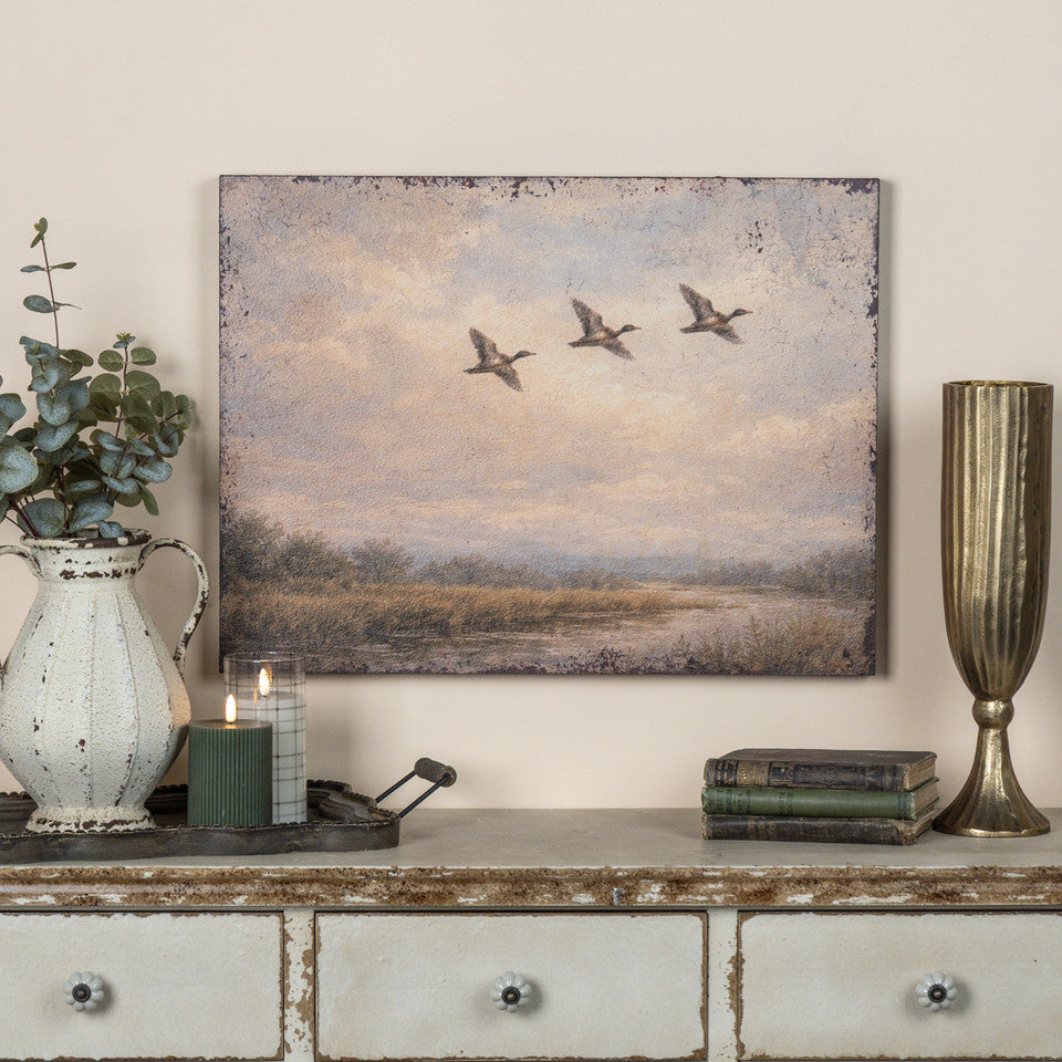Soaring Ducks Print, Feathered Farmhouse