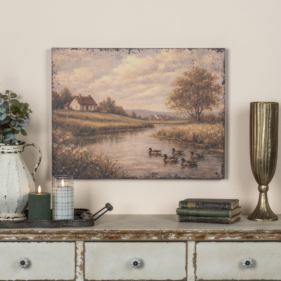 Cottageside Mallards Print, Feathered Farmhouse
