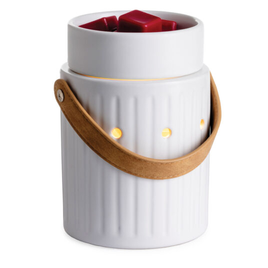 Leather Handle Illumination Warmer, Feathered Farmhouse