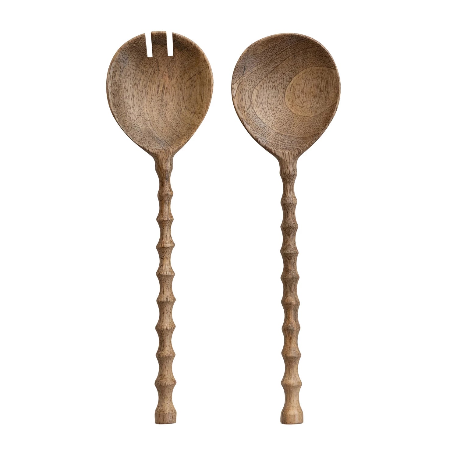 Mango Wood Salad Servers, Feathered Farmhouse