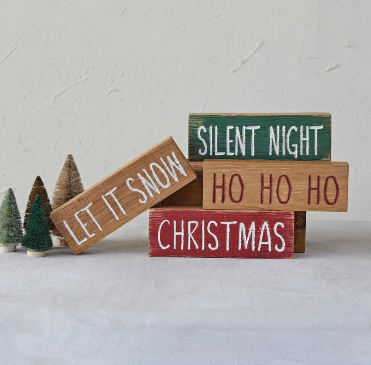 Holiday Block Words, The Feathered Farmhouse