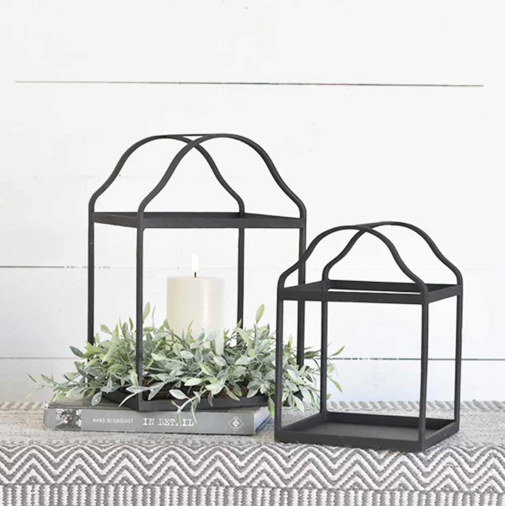 Square Black Lanterns, The Feathered Farmhouse