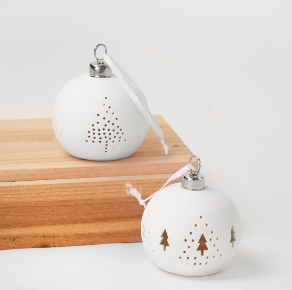 Ceramic LED Ornaments, The Feathered Farmhouse