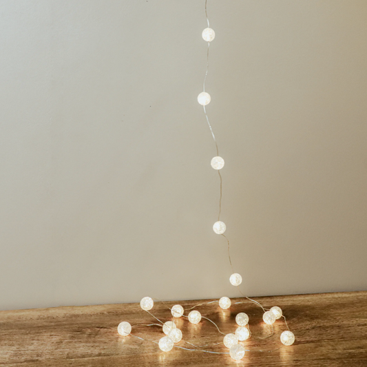 Crackle Ball Lights, The Feathered Farmhouse