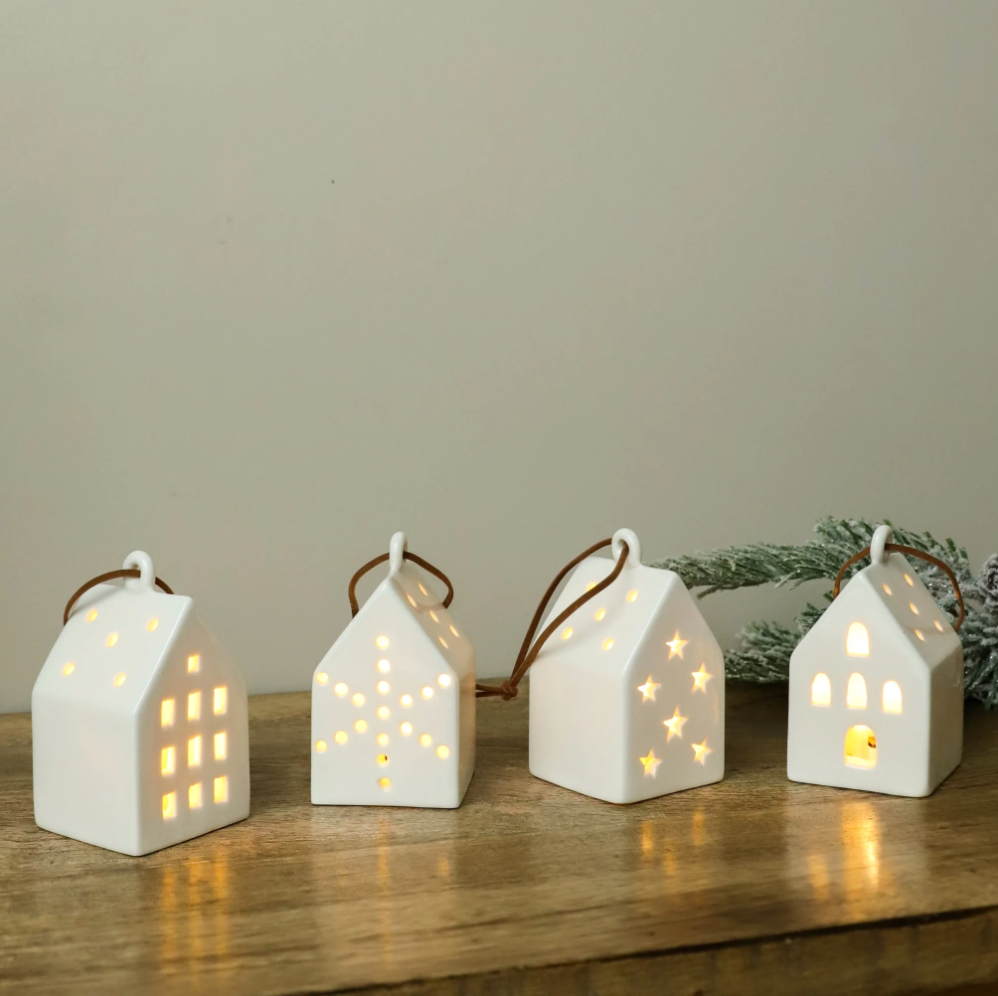 LED House Ornaments, The Feathered Farmhouse