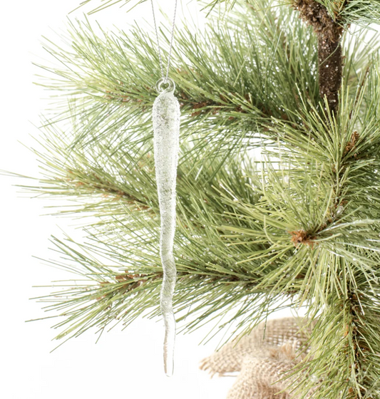 Glass Icicle Ornament, The Feathered Farmhouse