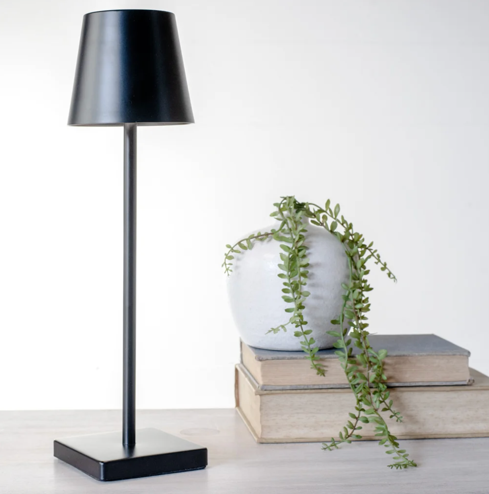 Rechargeable Black Lamp, The Feathered Farmhouse