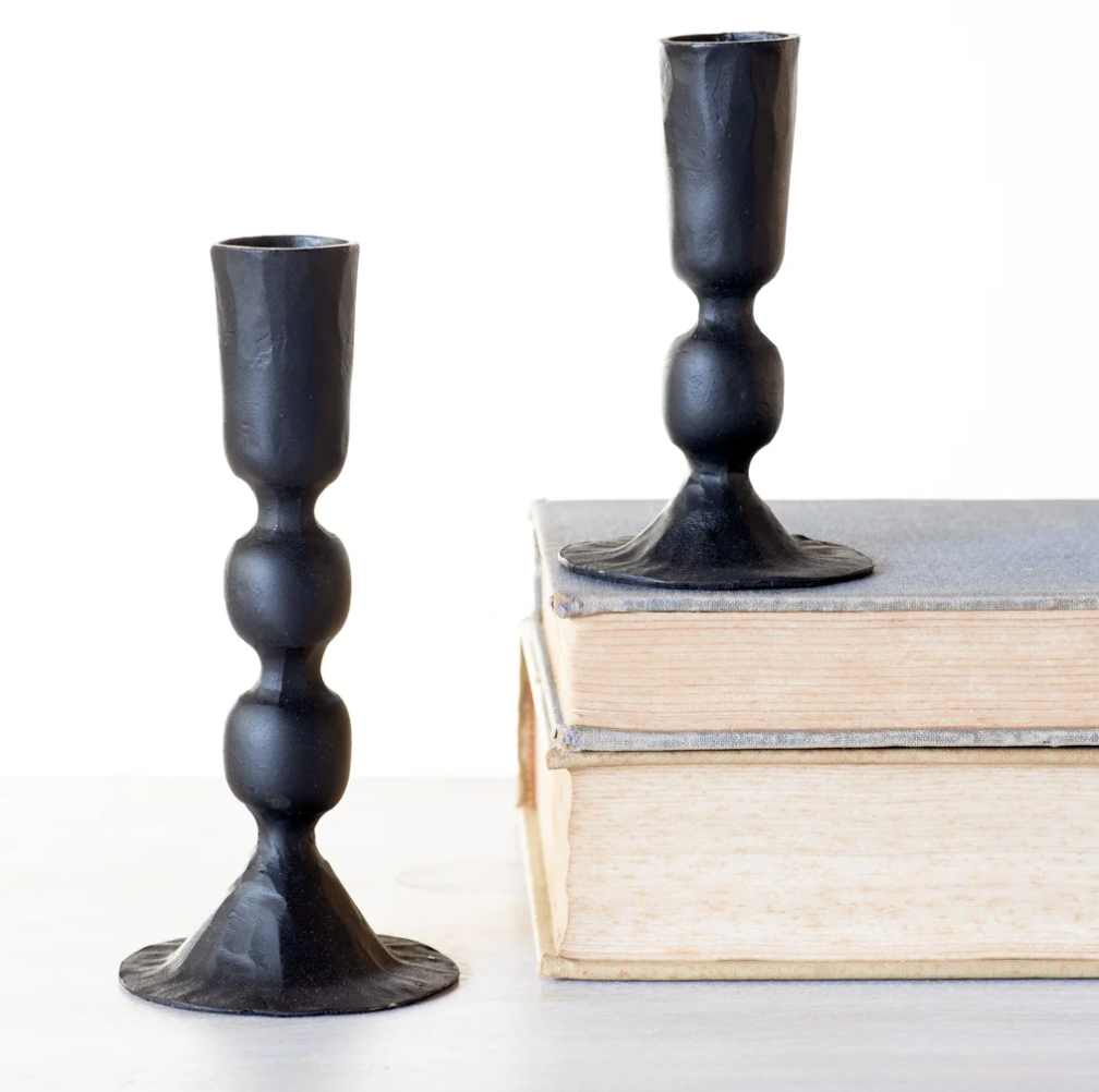 Black Candle Holders, The Feathered Farmhouse