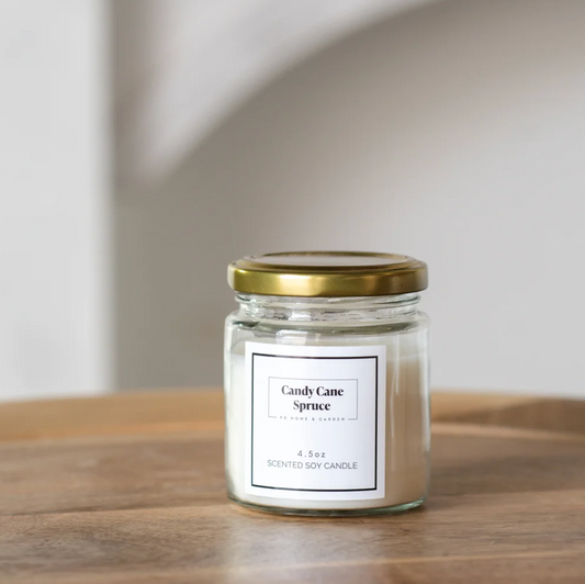 Candy Cane Spruce Candle, The Feathered Farmhouse