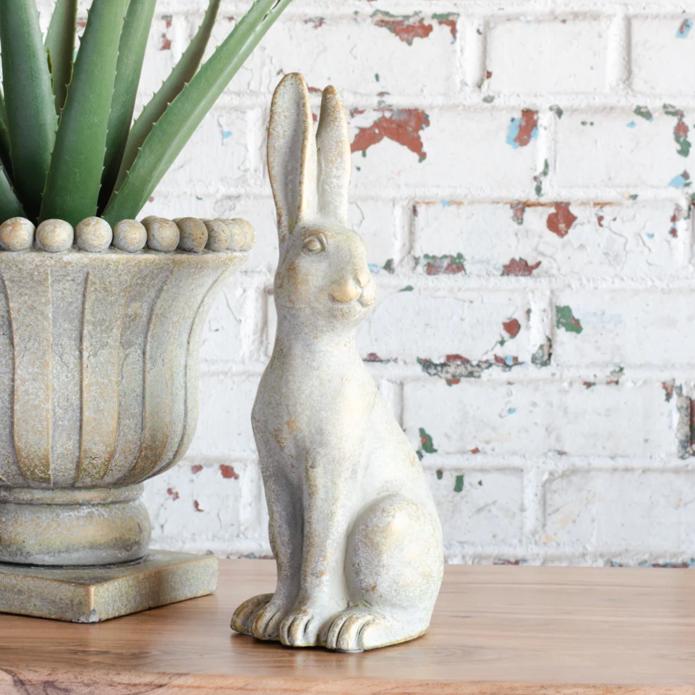 Weathered Cement Rabbit β The Feathered Farmhouse