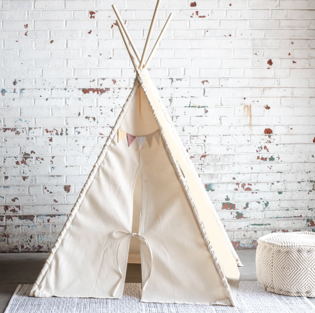 Natural Fabric Teepee, The Feathered Farmhouse