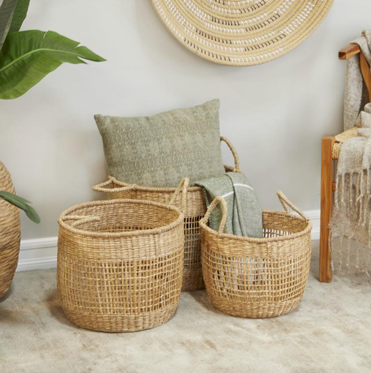 Handmade Seagrass Baskets, The Feathered Farmhouse