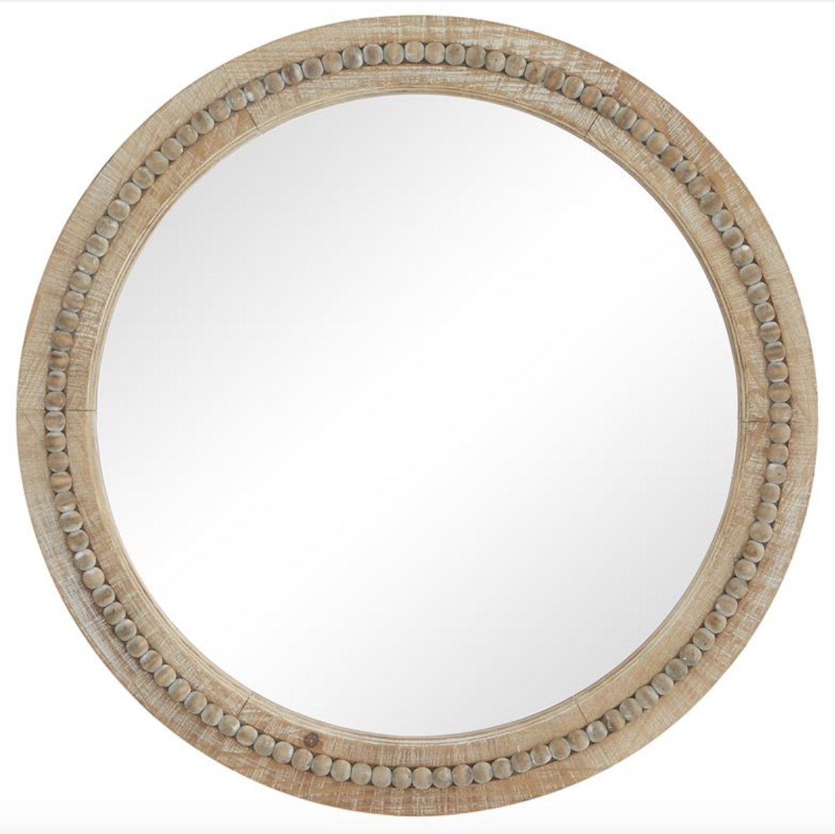 Beaded Round Mirror, The Feathered Farmhouse