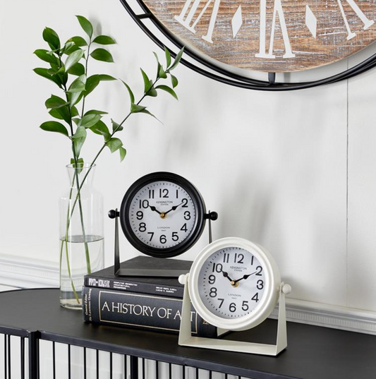 Metal Table Clock, The Feathered Farmhouse
