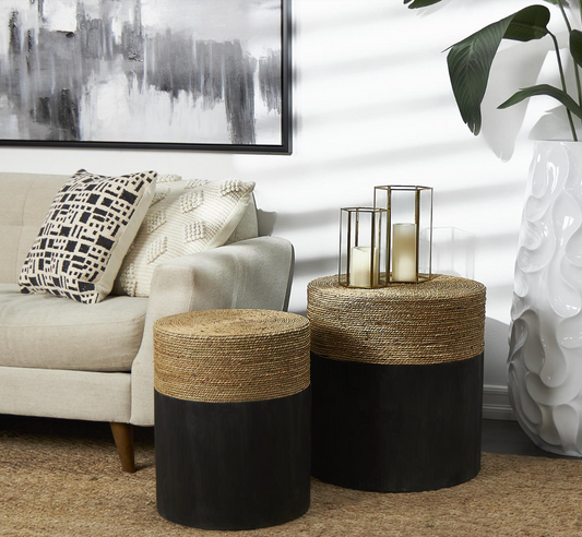 Black Wood Accent Table, The Feathered Farmhouse