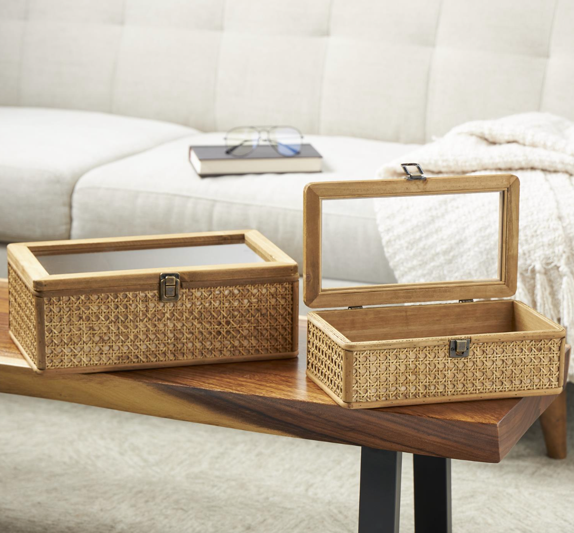 Rattan Woven Box, The Feathered Farmhouse