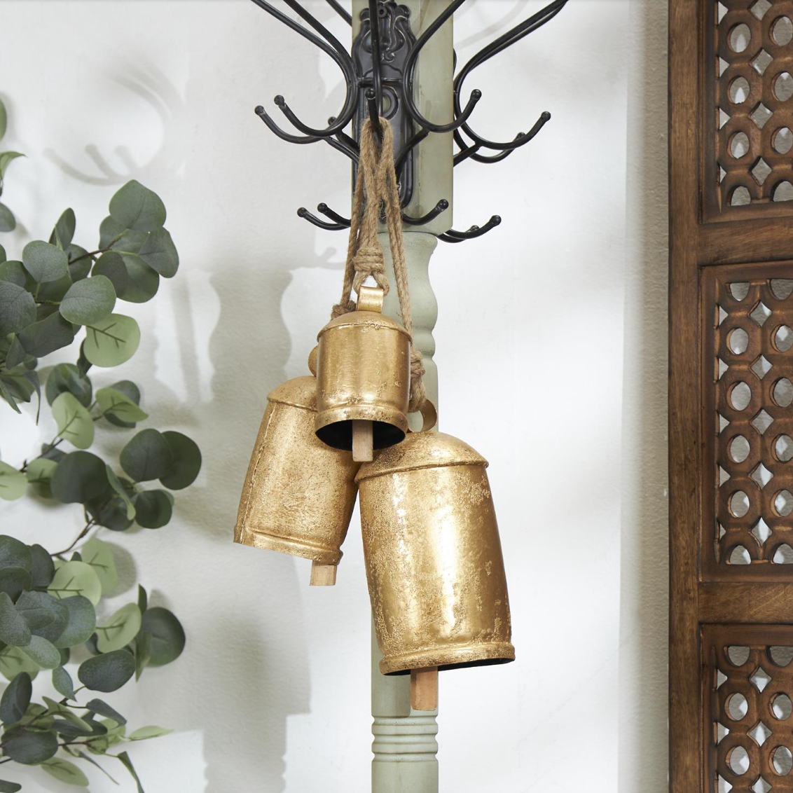 Distressed Gold Cow Bells, The Feathered Farmhouse