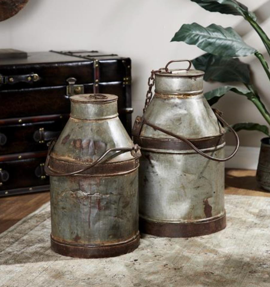 Metal Jar, The Feathered Farmhouse