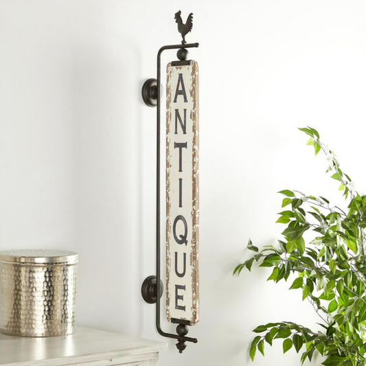Antique Wall Decor Sign, The Feathered Farmhouse