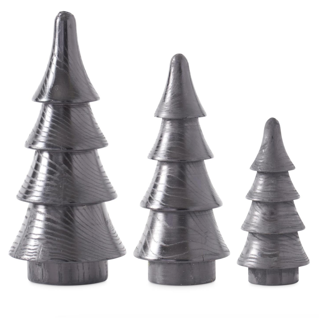 Carved Black Christmas Trees, The Feathered Farmhouse