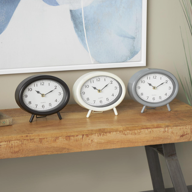 Round Metal Clock, The Feathered Farmhouse