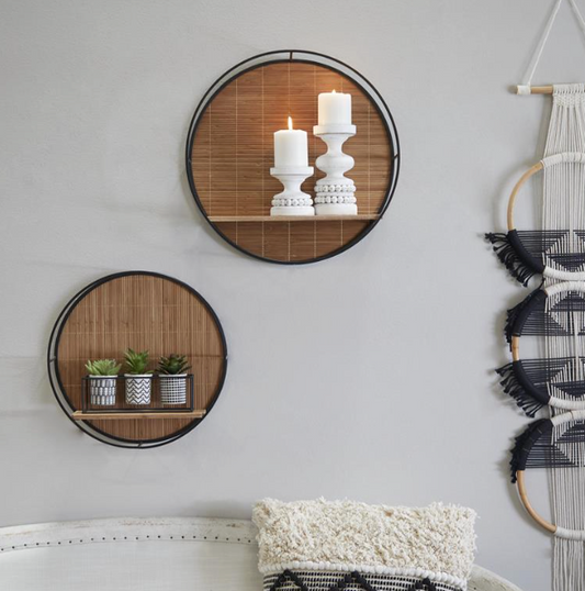 Round Bamboo Shelves, The Feathered Farmhouse