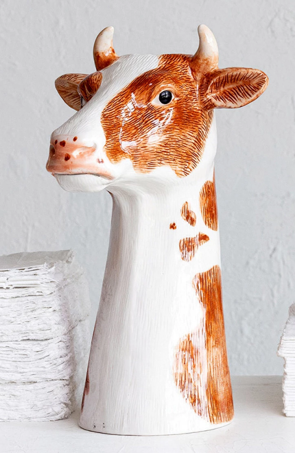 Cow Vase, The Feathered Farmhouse